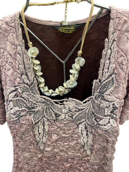 Macrame Short Sleeves Shirt