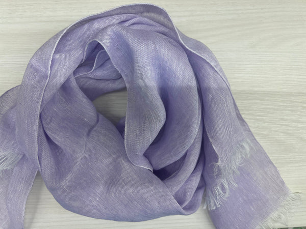 Linen lilac scarf