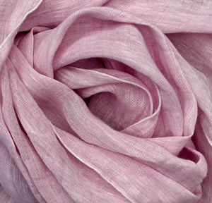Linen pink scarf