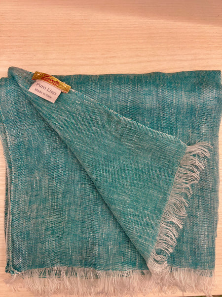 Linen green scarf