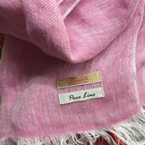Linen pink scarf