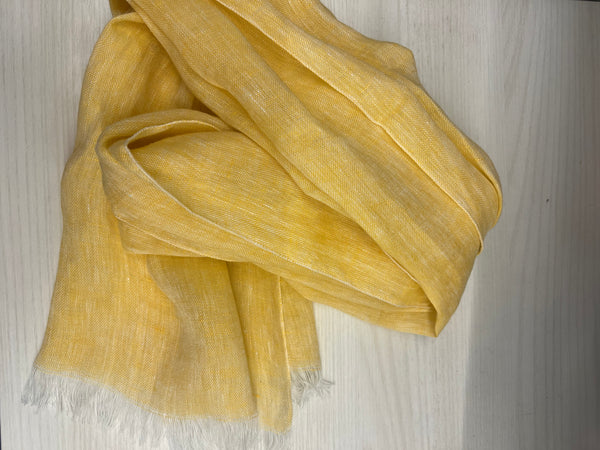 Linen soft lemon scarf