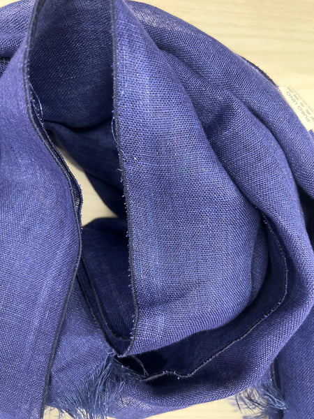 Linen navy scarf