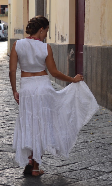 Women Long Cotton Maxi Skirt
