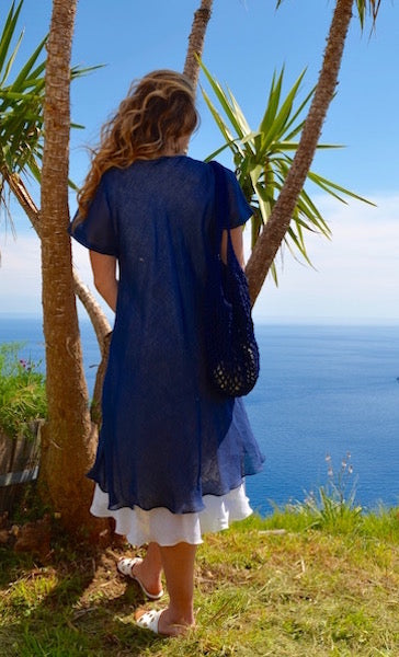 chinese dress ladies Linen Double Layered Long Dress, The Italian Linen Shop by luiselle