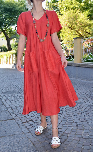 Linen Dress with Pockets, The Italian Linen Shop